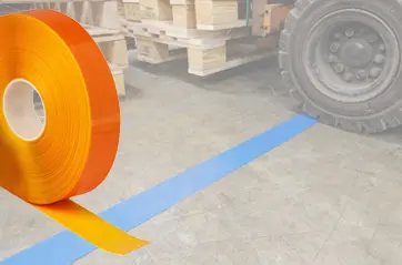 Marcación de pisos industriales con cinta ToughStripe