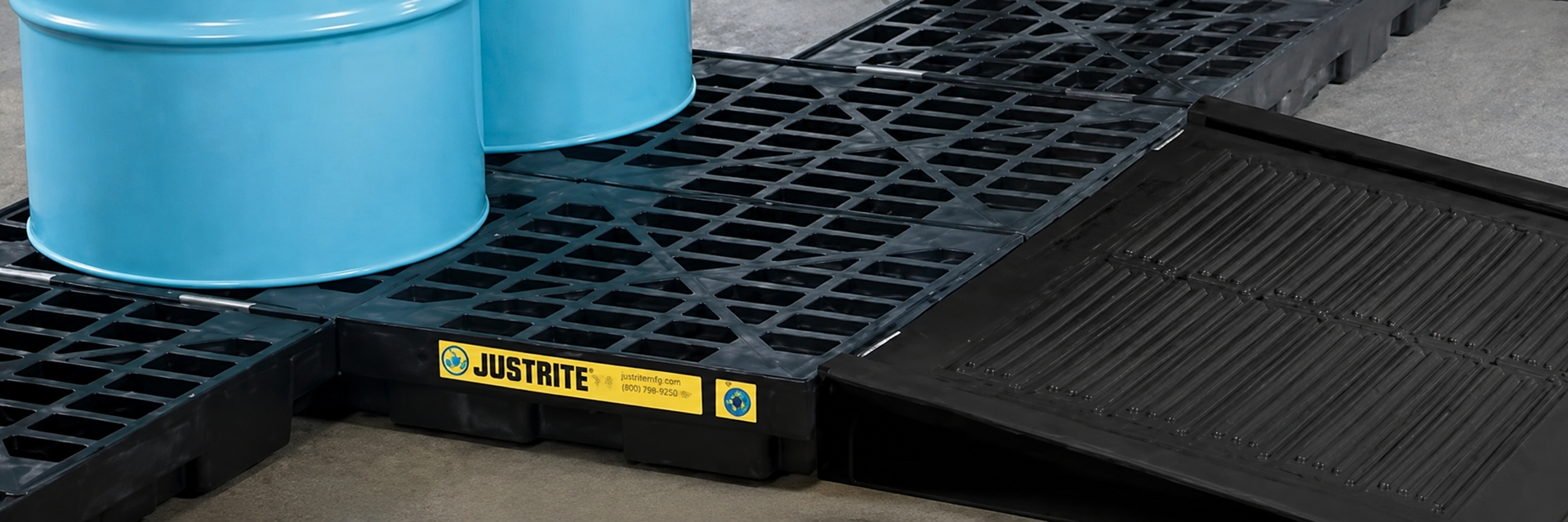 Pallets antiderrames para bidones