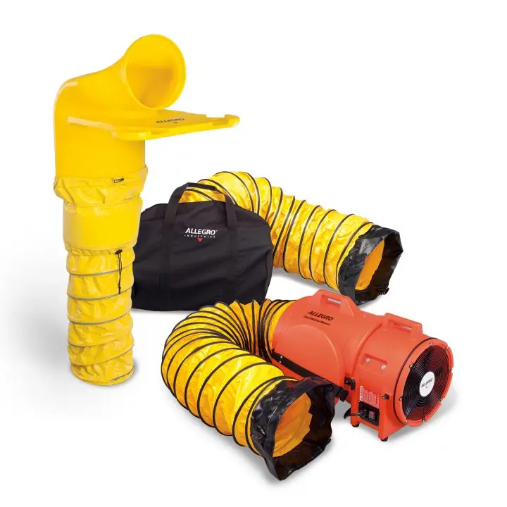 Soplador axial metálico para ventilación de espacios confinados