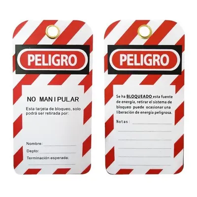 TARJETA DE BLOQUEOS LOTO EN ESPAÑOL