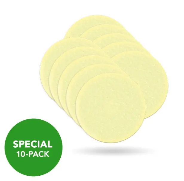 Punto Adhesivo de Policarbonato Foto Luminiscente/ Antideslizante Autoadhesiva.  4´´ Diámetro.  no Toxica. no Radioactiva. Pack de 10un. Ideal para Oficinas/ Areas Administrativas.