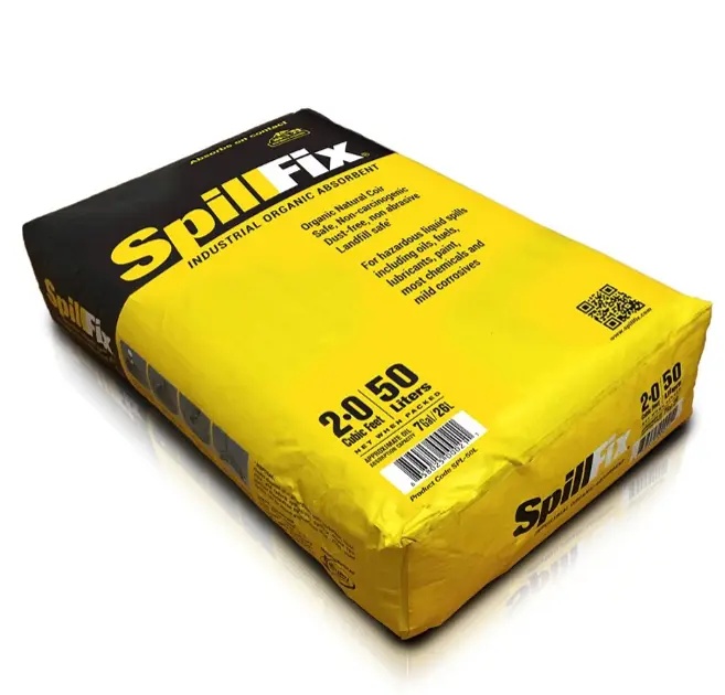 SACO SPILLFIX  ABSORBENTE GRANULAR  20 LIBRAS - 9 KG. CAPACIDAD DE ABSORCIÓN 7 GAL - 26.5 LITROS