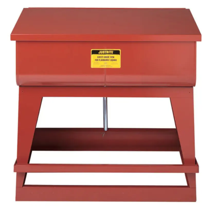 TANQUE DE ENJUAGUE 22 GAL, CON TAPA DE CIERRE AUTOMÁTICO ACCIONADO CON EL PIE, TAPÓN DE DRENAJE, ACERO