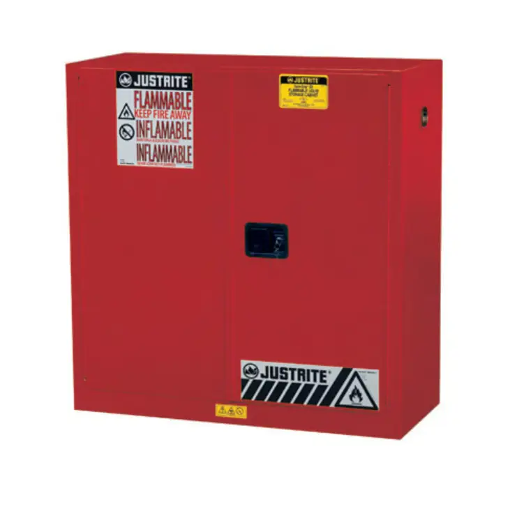 ARMARIO PARA MATERIALES COMBUSTIBLES CLASES III  Sure-Grip® EX. CIERRE MANUAL. CAPACIDAD 30 GAL- 114 LITROS