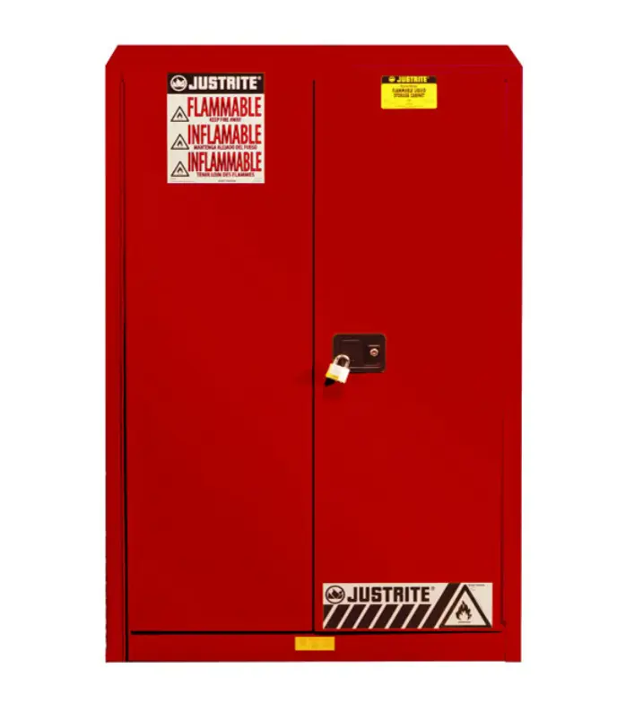 ARMARIO PARA MATERIALES COMBUSTIBLES CLASES III  Sure-Grip® EX. CIERRE MANUAL. CAPACIDAD 45 GAL- 114 LITROS
