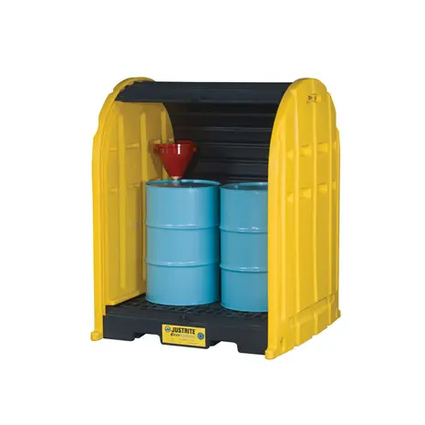 COBERTIZO DrumShed™ DE 2 BARRILES CON PUERTA ENROLLABLE, EcoPolyBlend™
