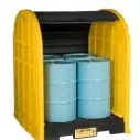 COBERTIZO DrumShed™ DE 4 BARRILES CON PUERTA ENROLLABLE, EcoPolyBlend™