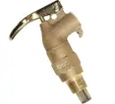 GRIFO RÍGIDO PARA TAMBOR CON PARALLAMAS INTERNO. TAPÓN 3/4'' - LATÓN 