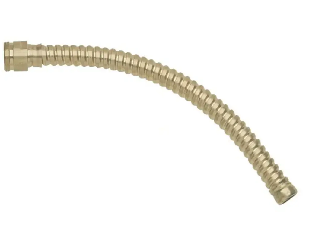 EXPANSIÓN DE MANGUERA FLEXIBLE PARA GRIFO DE BARRILES. 8'' DE LARGO - LATÓN 
