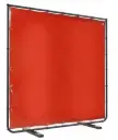 CORTINA ROJA PARA SOLDADURA CON MARCO