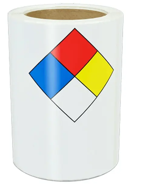 ROLLO DE ETIQUETAS NFPA 704 PARA EXTERIORES KODIAK