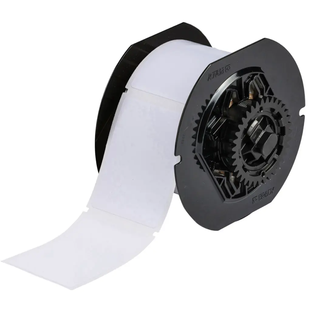CINTA DE ETIQUETAS DE VINILO CON ADHESIVO PERMANENTE PARA TODO TIPO DE CLIMA B30-2.25'' x 3''