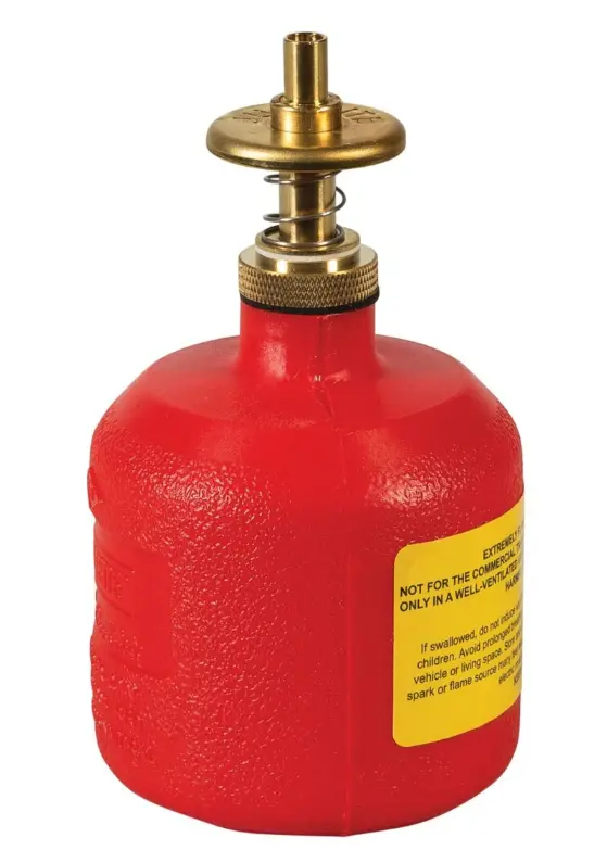 DISPENSADOR DE POLIETILENO DE 8oz. CON VÁLVULAS DOSIFICADORAS DE LATÓN.