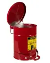 CONTENEDOR DE RESIDUOS ACEITOSOS DE ACERO INOXIDABLE. CAPACIDAD 6 GAL, MANOS LIBRES, TAPA DE CIERRE AUTOMÁTICO. 