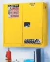 ARMARIO PARA INFLAMABLES SURE-GRIP® EX, MONTAJE EN PARED, 20 GALONES, 3 ESTANTES, 2 PUERTAS, CIERRE MANUAL, COLOR AMARILLO.