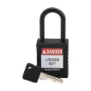 CANDADOS DE NYLON PARA BLOQUEO DE SEGURIDAD - 1 LLAVE DIFERENTE - ARCO DE PLÁSTICO