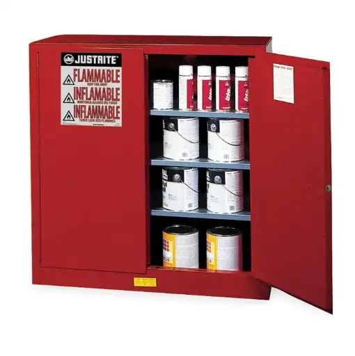 [JST-8934016] ARMARIO MONTAJE EN PARED PARA AEROSOLES Y PINTURAS Sure-Grip® EX. CIERRE MANUAL. CAPACIDAD 20 GAL- 76 LITROS