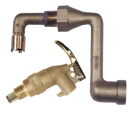 [JST-08308] ADAPTADOR DE SIFÓN 08311 PARA BARRILES DE 30 Y 55 GAL CON GRIFO 08902 DE LATÓN DE CIERRE AUTOMÁTICO