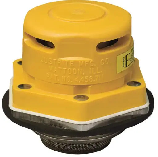 [JST-08006]  VÁLVULA VERTICAL DE PURGA DE POLIETILENO PARA BARRILES HORIZONTALES (CORROSIVOS Y SOLVENTES). TAPÓN 2''