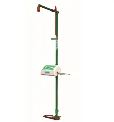 [JST-18G45G] DUCHA COMBINADA HUGHES DE MONTAJE EN SUELO CON CUBETA ABIERTA DE ABS - TUBO GALVANIZADO Y ENTRADA INFERIOR