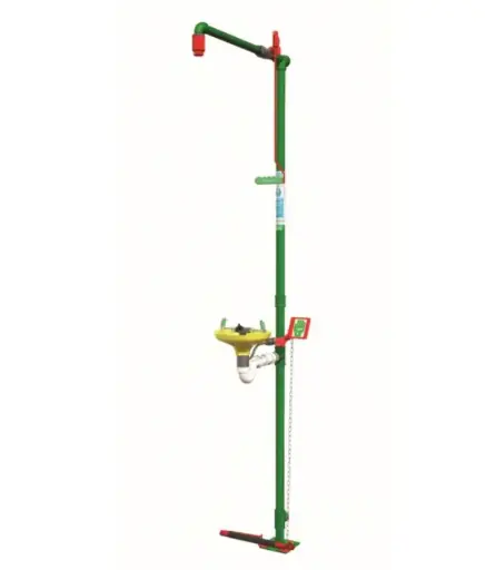 [JST-18G75G] DUCHA COMBINADA HUGHES DE SUELO CON CUBETA ABIERTA DE ABS - TUBO GALVANIZADO Y ENTRADA SUPERIOR