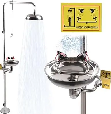 [GSM-KIT-DUCH] ESTACIÓN DE DUCHA Y LAVADO DE OJOS DE EMERGENCIA - APROBADA POR LA NORMATIVA OSHA