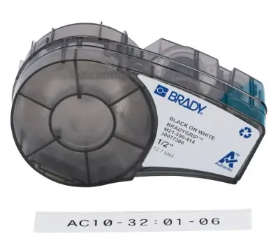 ROLLO DE ETIQUETAS DE GANCHO IMPRIMIBLES BRADYGRIP CON CINTA Y GANCHO DE LA MARCA  VELCRO® PARA IMPRESORA M21