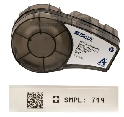 ROLLO DE ETIQUETAS DE PAPEL SOLUBLES EN AGUA PARA IMPRESORA M21