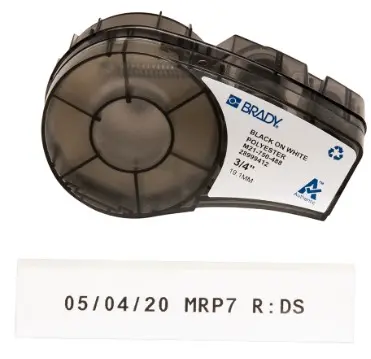 ROLLO DE ETIQUETAS DE POLIÉSTER PARA LABORATORIO RESISTENTES A DISOLVENTES Y QUÍMICOS PARA IMPRESORA M21