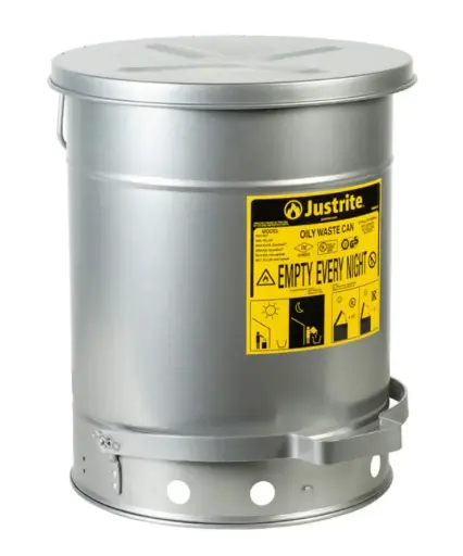 [JST-09304] CONTENEDOR DE RESIDUOS ACEITOSOS SOUNDGARD™. CAPACIDAD 10 GALONES, MANOS LIBRES, TAPA DE CIERRE AUTOMÁTICO. 