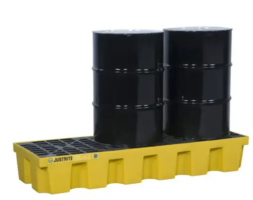 [JST-28628] PALLET PERFIL ALTO 3 BARRILES - EcoPolyBlend™ CON DESAGÜE. 